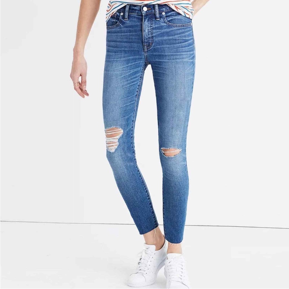 Madewell 9” High-Rise Skinny Crop Jeans in Bruce Wash sz 28
